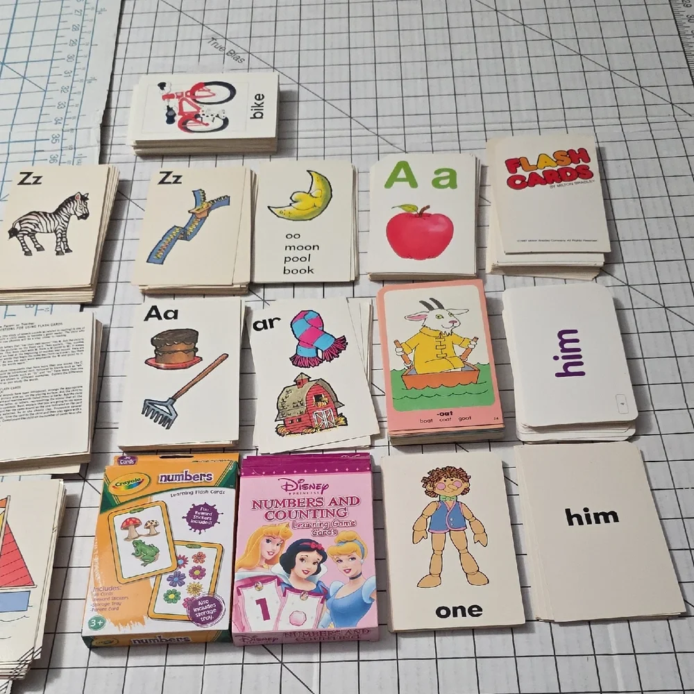 10-Sets Flash Cards Alphabet Shapes Capital Lowercase Picture Educatnl, Complete